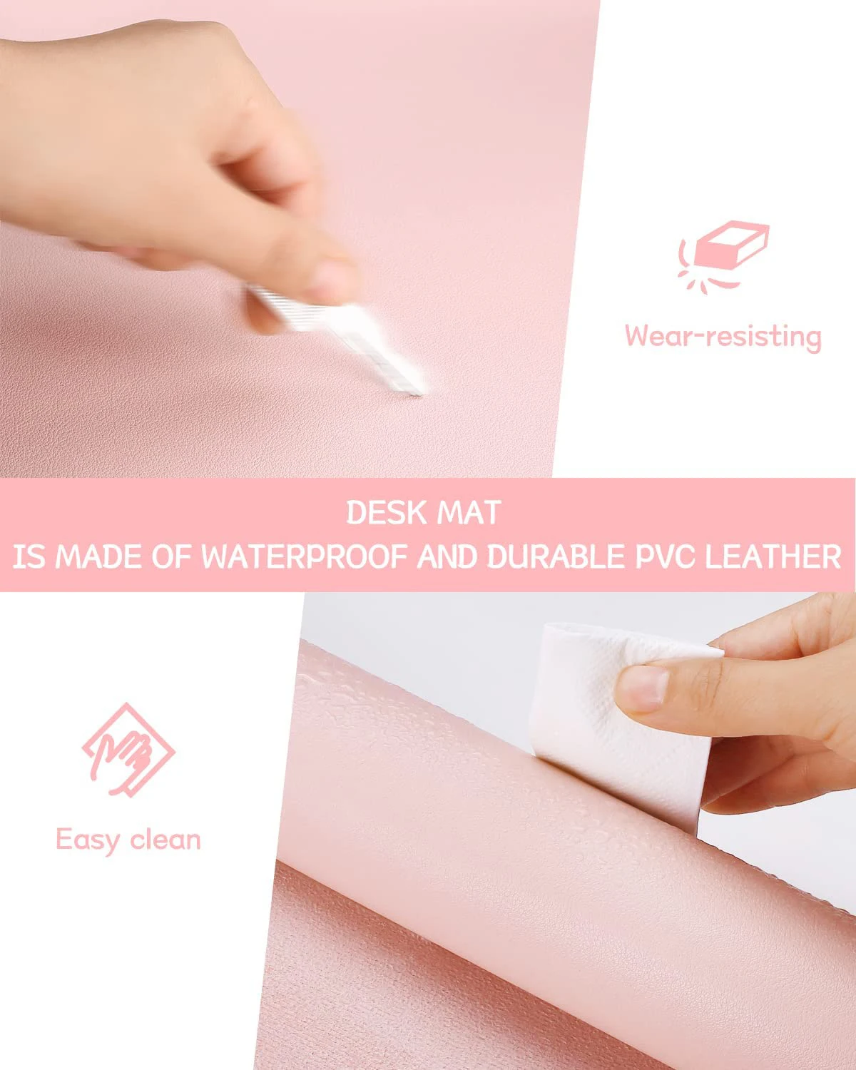 Desk Mat Waterproof PVC Mouse  - огляд і ціна Pc Gaming Pink